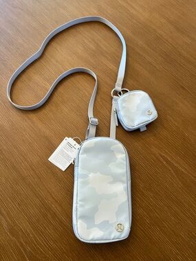 lululemon Light Blue Camo Modular Phone Crossbody with Coin Pouch